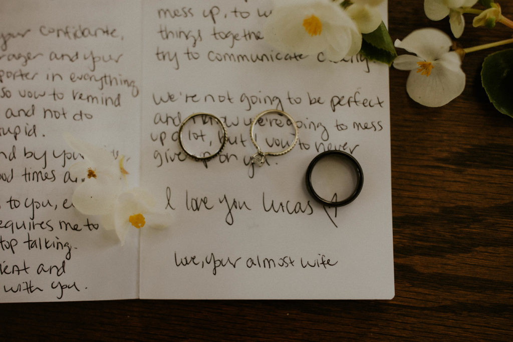 hand written vows